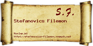 Stefanovics Filemon névjegykártya